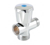 Кран вентильный никель трехпроходной 1/2"х3/4"х1/2" Н-Н-В VALTEC